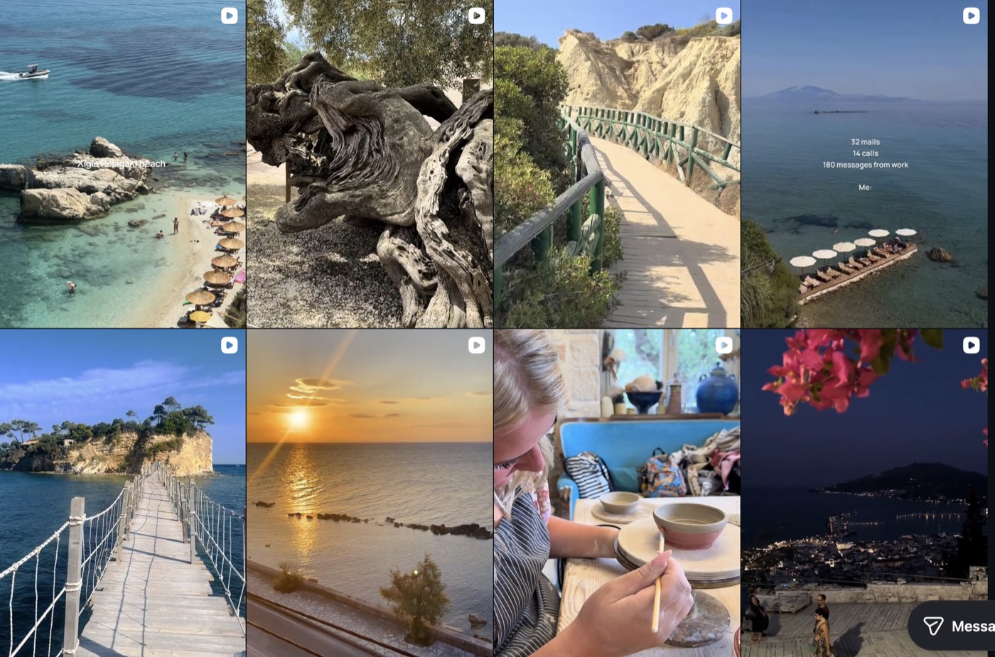 Πλέγμα αναρτήσεων του λογαριασμού @discover.zakynthos